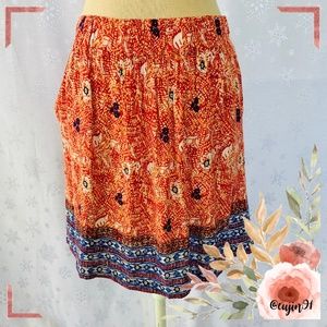CAbi Bella Floral Mini Skirt Pockets S